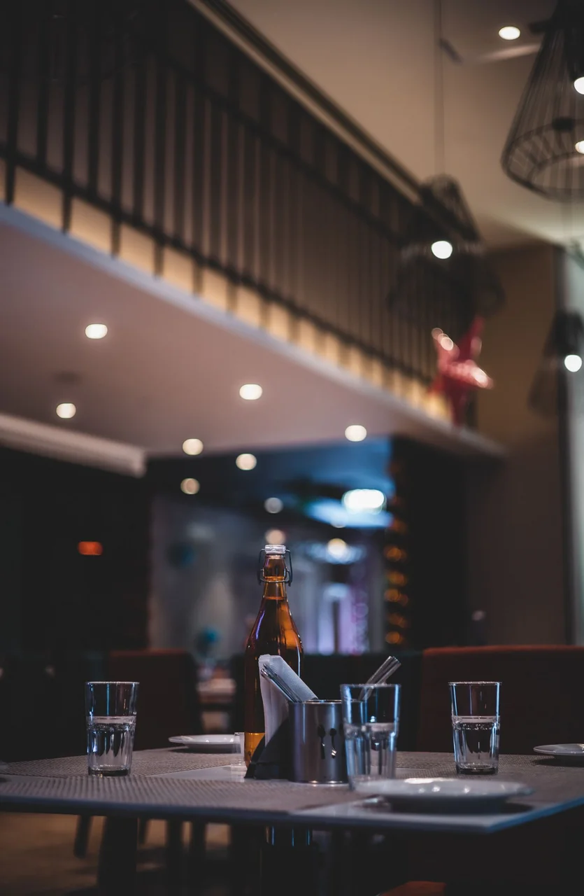 Elegant restaurantinteriør